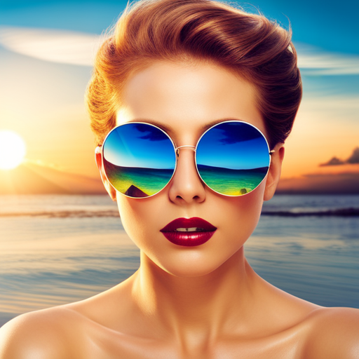 chica playa gafas de sol