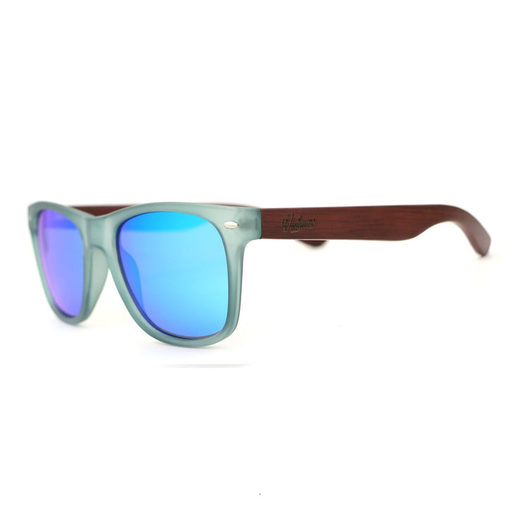 Vickmars BOARD azul gafas madera y acetato lateral