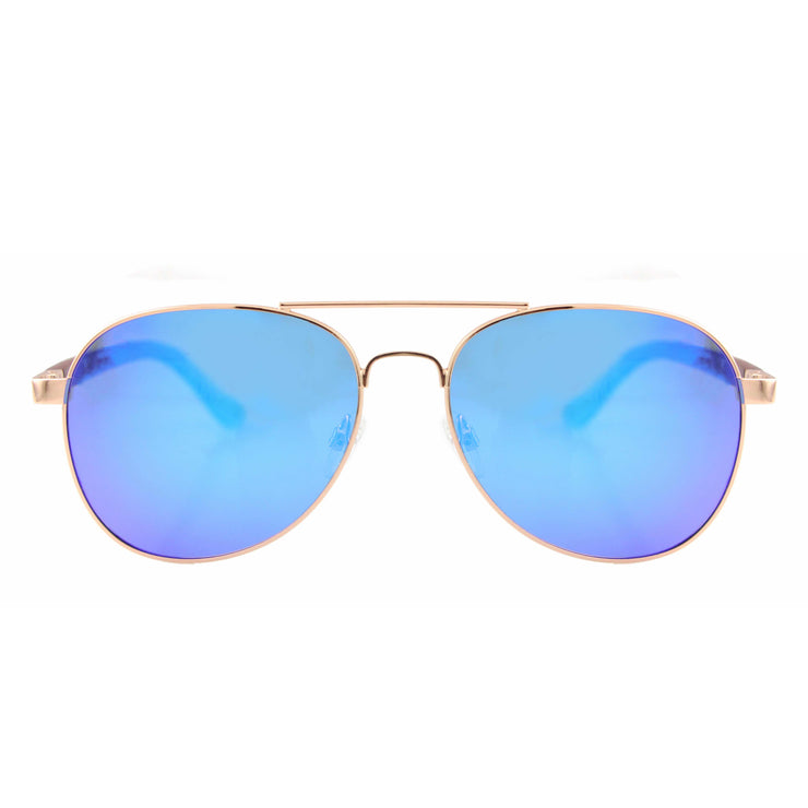 Vickmars CASUAL AZUL gafas de sol de madera frontal