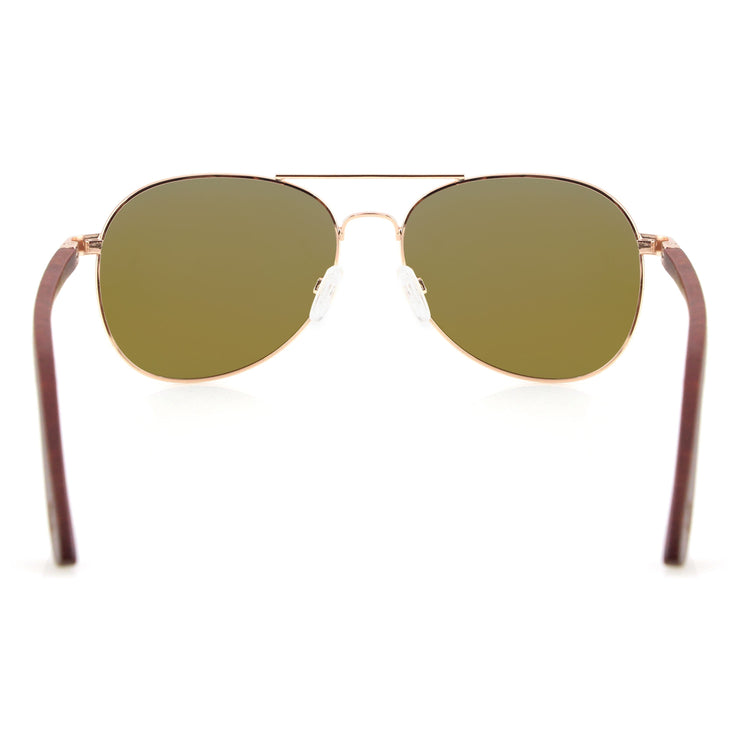 Vickmars CASUAL AZUL gafas de sol de madera trasera