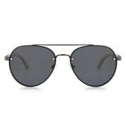 Vickmars FLIGHT NEGRO gafas de sol de madera frontal