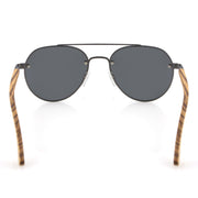 Vickmars FLIGHT NEGRO gafas de sol de madera trasera
