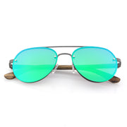 Vickmars FLIGHT VERDES gafas de sol de madera cerradas