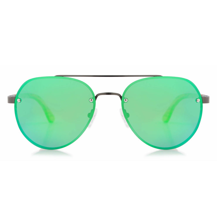 Vickmars FLIGHT VERDES gafas de sol de madera frontal