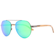 Vickmars FLIGHT VERDES gafas de sol de madera lateral
