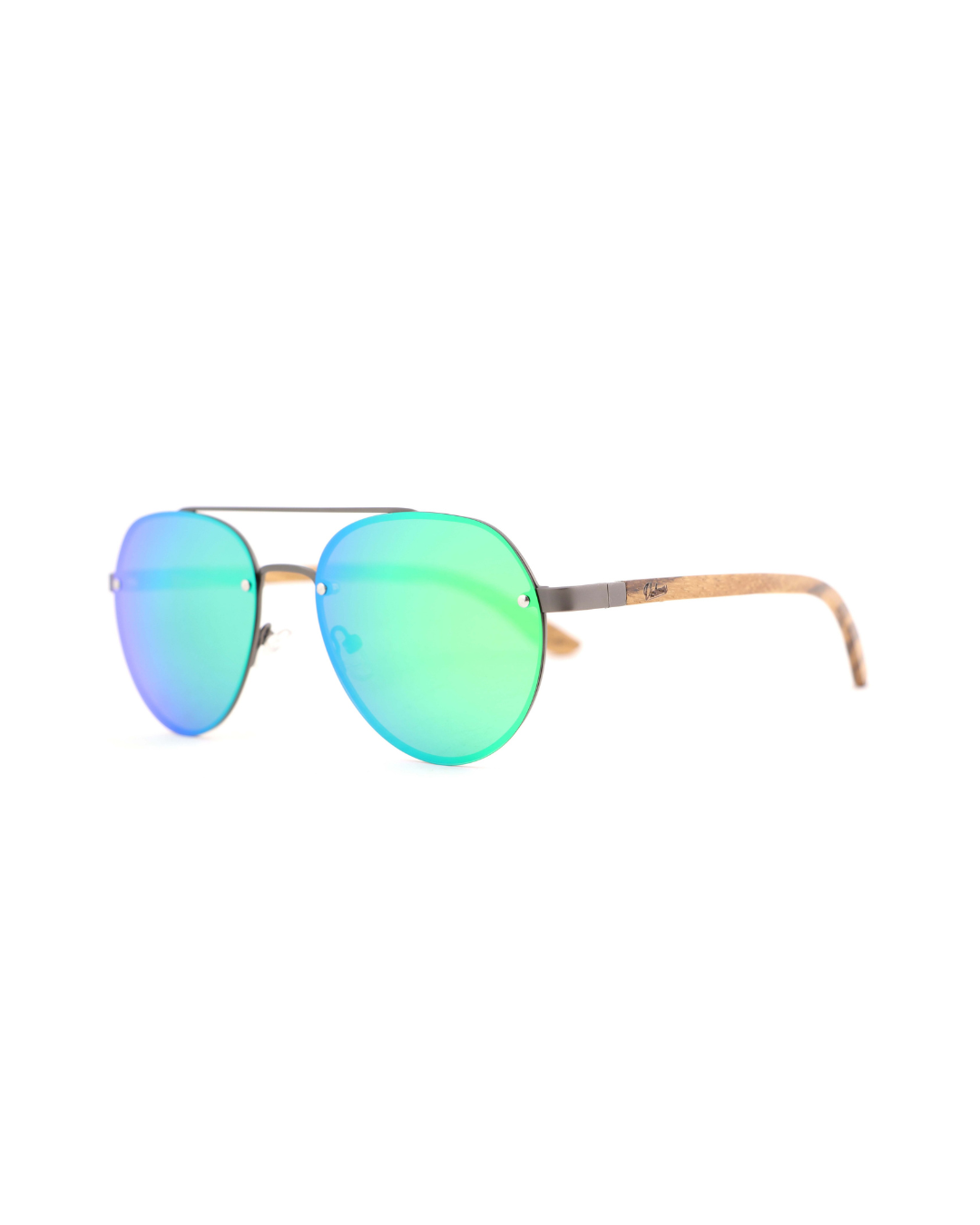 FLIGHT – Gafas de madera aviador rimless polarizadas