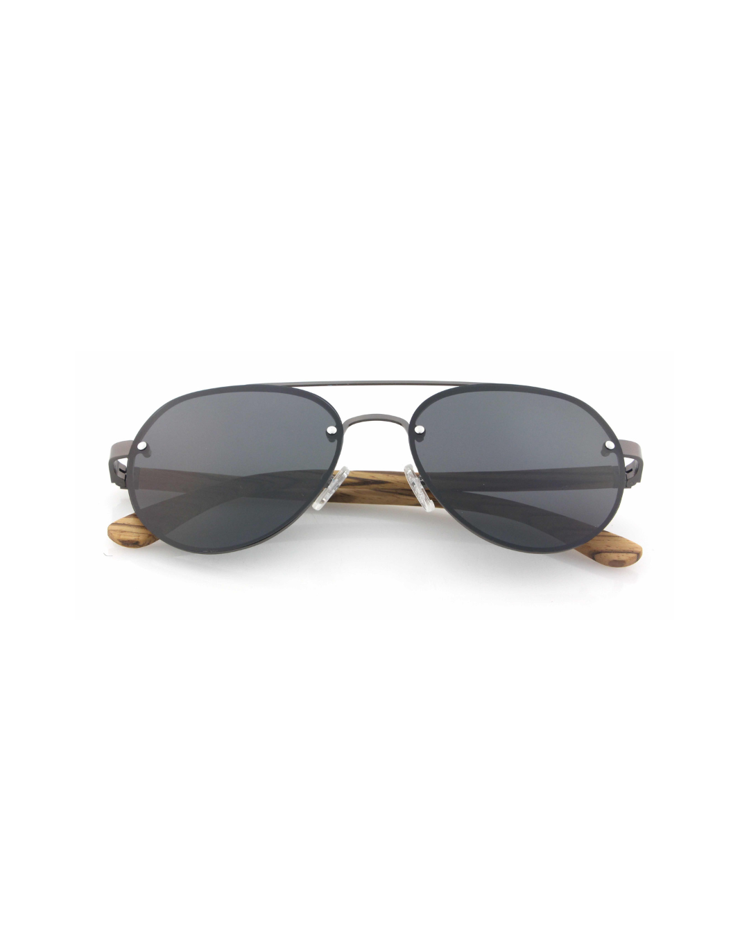 FLIGHT – Gafas de madera aviador rimless polarizadas