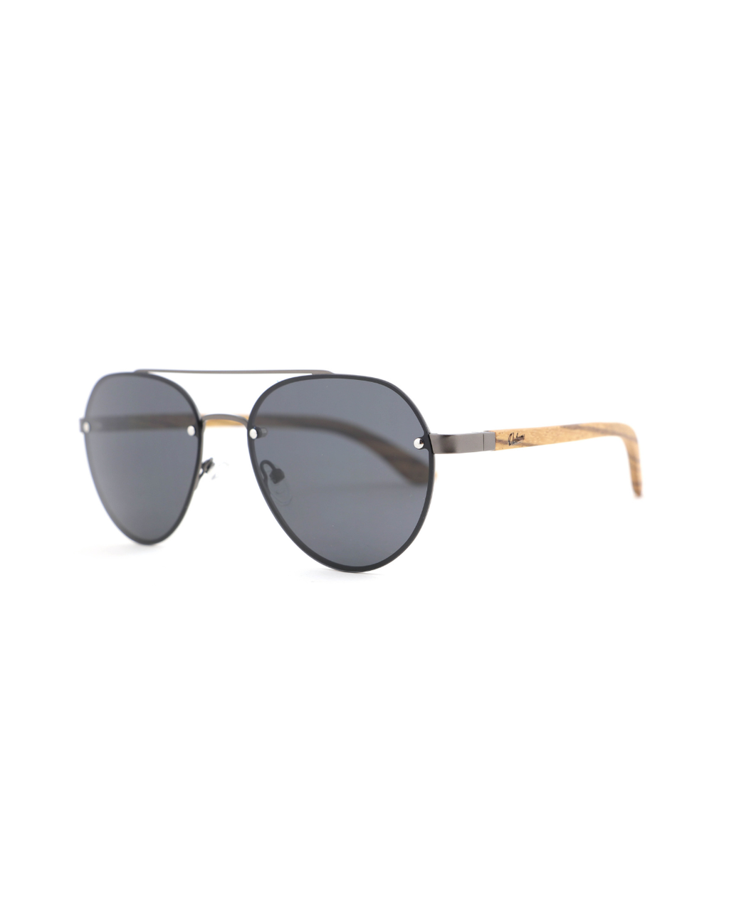 FLIGHT – Gafas de madera aviador rimless polarizadas