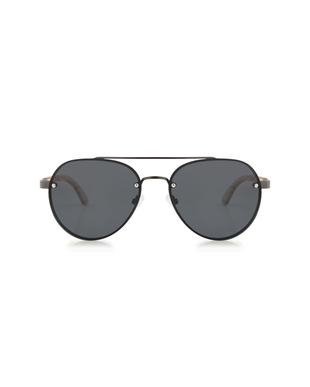 FLIGHT – Gafas de madera aviador rimless polarizadas