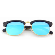 Vickmars HIDE ICE gafas de sol de madera clubmaster cerradas