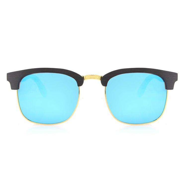 Vickmars HIDE ICE gafas de sol de madera clubmaster frontal
