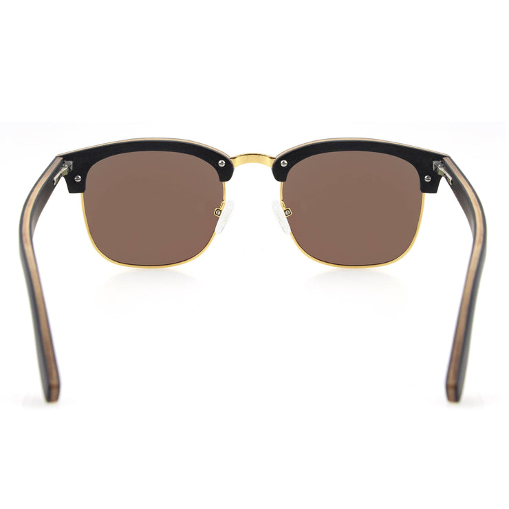 Vickmars HIDE ICE gafas de sol de madera clubmaster trasera