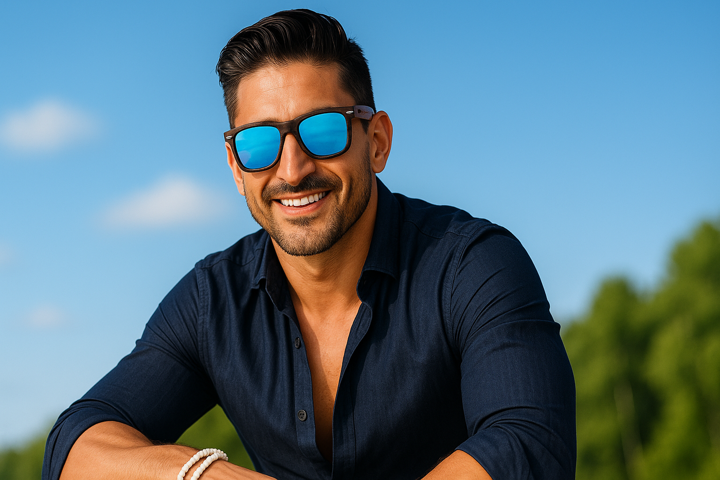 Inicio de chico con gafas de sol de madera Vickmars  PURE