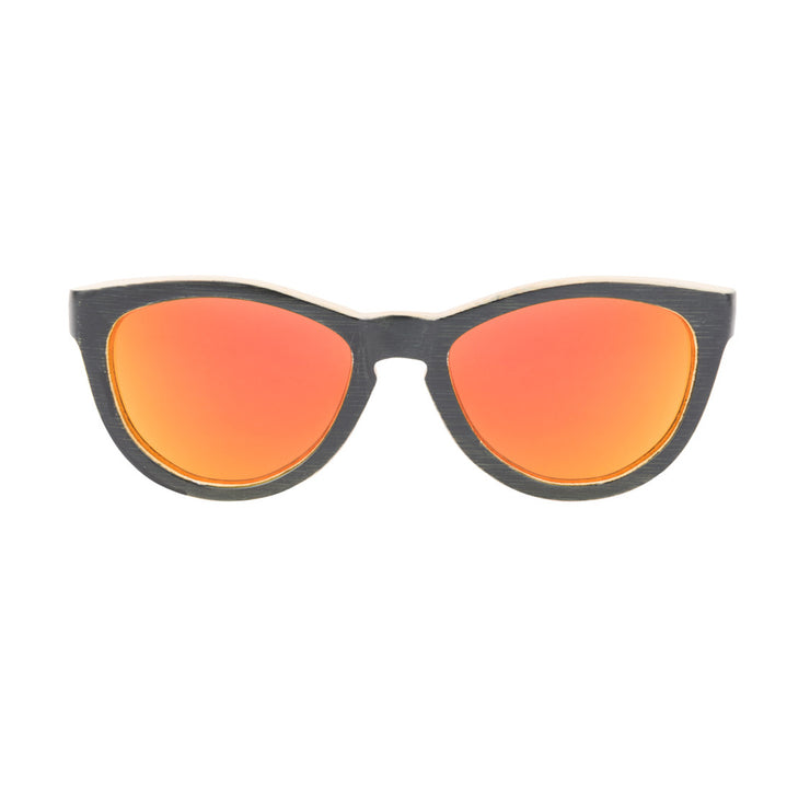 Vickmars ROOT NARANJA gafas de sol de madera frontal