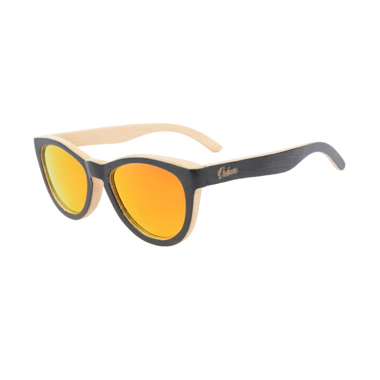 Vickmars ROOT NARANJA gafas de sol de madera lateral