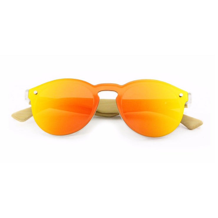 Vickmars FULL MIRROR amarillo gafas de madera cerradas