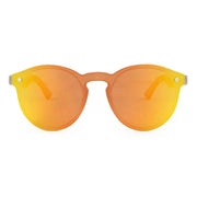 Vickmars FULL MIRROR amarillo gafas de madera frontal