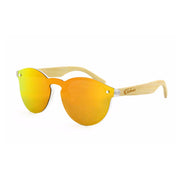 Vickmars FULL MIRROR amarillo gafas de madera lateral