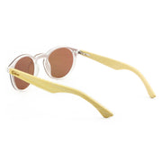 Vickmars FULL MIRROR rosa gafas de madera trasera