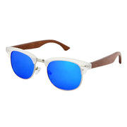 Vickmars LEADER AZUL gafas de sol de madera lateral