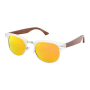 Vickmars LEADER NARANJA gafas de sol de madera lateral