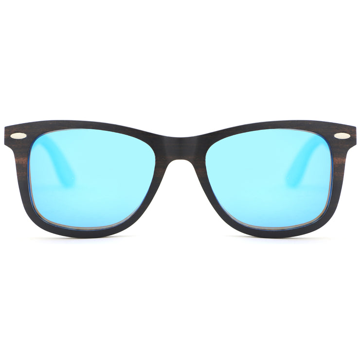 Vickmars O2 azules gafas de sol de madera frontal