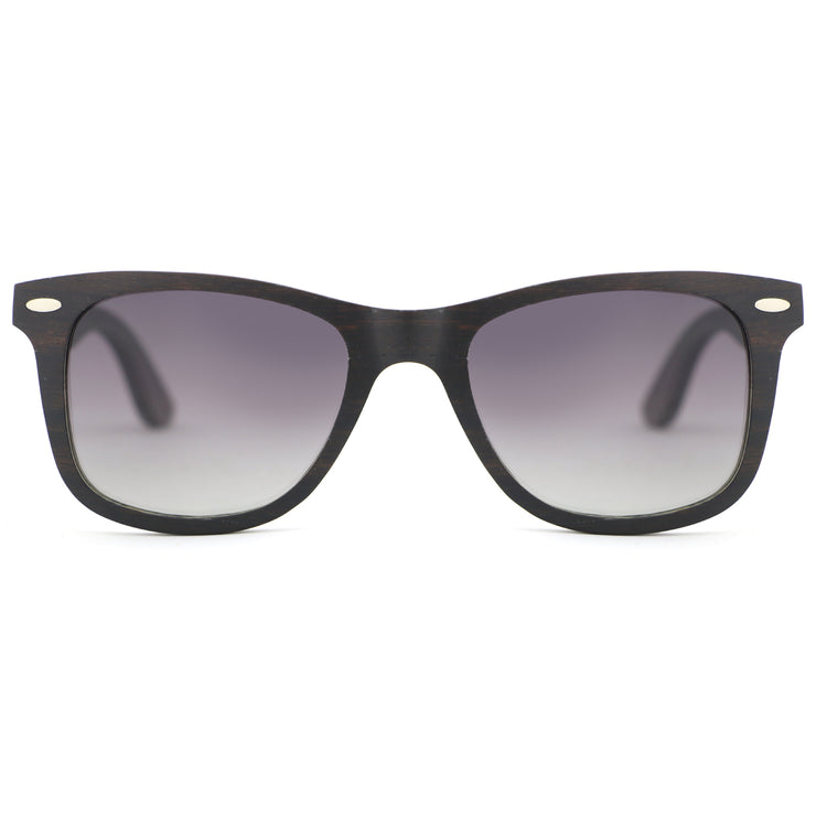 Vickmars O2 negras gafas de sol de madera frontal