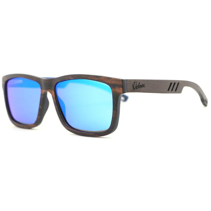 Vickmars SHARK AZUL gafas madera lateral